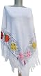 Handmade Maternity Poncho - Hand-crocheted Hawaii Flowers