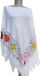 Handmade Maternity Poncho - Hand-crocheted Hawaii Flowers [Apparel]