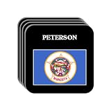 US State Flag - PETERSON, Minnesota (MN) Set of 4 Mini-Mousepad Coasters
