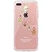 JAHOLAN iPhone 7 Plus Case, iPhone 8 Plus Case Amusing Whimsical Design Clear TPU Soft Case Rubber Silicone Skin Cover for iPhone 7 Plus iPhone 8 Plus - Cat Watering Flowers