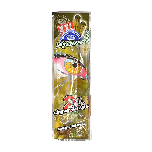 Royal XXL Cigar Wraps OGK 4 Packs Per Order with Bakebro Silicone Container