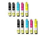 Produkt-Bild: 10x Epson Stylus Office BX 635 FWD Plus kompatible XL Druckerpatrone ersetzt Typ T1291 - 1294n - 4xSchwarz-2xCyan-2xMagenta-2xGelb - mit Chip