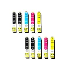 10x Epson Stylus Office BX 535 WD kompatible XL Druckerpatronen - 4xSchwarz-2xCyan-2xMagenta-2xGelb mit Chip