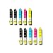 10x Epson Stylus Office BX 635 FWD Plus kompatible XL Druckerpatrone ersetzt Typ T1291 - 1294n - 4xSchwarz-2xCyan-2xMagenta-2xGelb - mit Chip