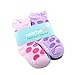 Naartjie Girls Solid Flat Knit Short Crew Sock 6 Pairs Pack, 12M-18M