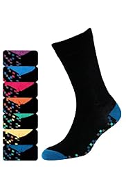 7 Pairs of Freshfeet™ Cotton Rich Pixel Print Socks with Silver Technology