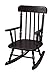 Gift Mark Deluxe Children's Spindle Rocking Chair, Espresso