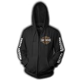 Harley-Davidson® Hooded Sweatshirt. Bar & Shield Logo, Harley Block Script on Arms. All Cotton. House of Harley Logo on Backside of Hoodie. 302900430