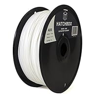 HATCHBOX ABS 3D Printer Filament, Dimensional Accuracy +/- 0.03 mm, 1 kg Spool, 1.75 mm, White by HATCHBOX