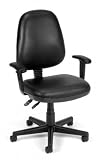 Black OFM Vinyl Computer Posture Task Chair with Arms