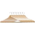 Kesper 16228 Formkleiderb�gel, 8-er Pack, helles Holz, lackiert, Breite - 45 cm, St�rke - 1.2 cm
