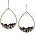 Dana Kellin Black Spinel, Black Cubic Zirconia Jeweled Hoops