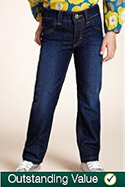 Cotton Rich Straight Leg Washed Jeans