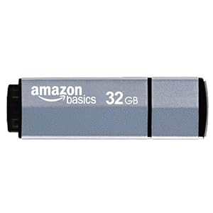 AmazonBasics 32 GB USB 2.0 Flash Drive (Gray Blue)