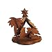 Olive Wood Christmas Tree Ornament with Nativity Scene