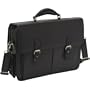 Bellino Leather Flap-Over Computer Case - Black