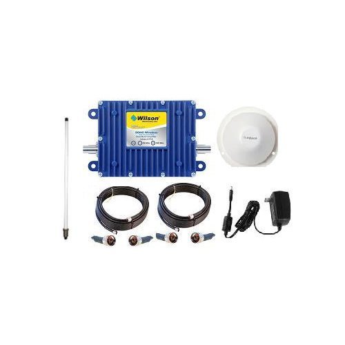 Wilson 801245 complete SOHO dual band Cell Phone Booster kit, LMR400 Cable, 5 Db Omni-directional exterior antenna