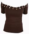 Switchblade Stiletto 80'S STUDDED OFF THE SHOULDER TOP- In Choice of Colors and Patterns