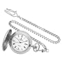 Charles-Hubert, Paris Rhodium-Plated Quartz Pocket Watch
