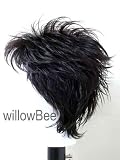 10" Short Darkest Brown all over layer boycut synthetic wigs