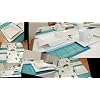 TAFELSERVICE MODERN WEISS ECKIG 6 PERSONEN MONZA 30TLG GESCHIRR WEISS ECKIG NEU