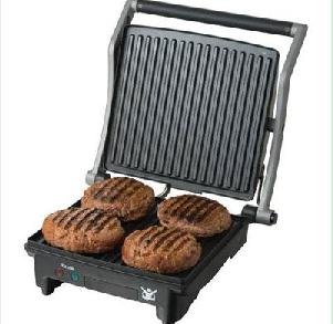 New Taylor Biggest Loser Panini Maker & Grill Press Adjustable Tilt-Up Feature For Maximum Draining
