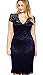 Lovaru Women's Scalloped V-neck Lace Plus Size Midi Dress