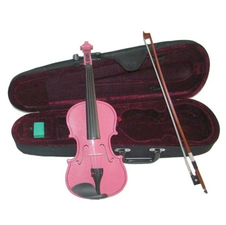 Merano MV300PK 1/8 Size Pink Violin with Case and Bow+Extra Set of String, Extra Bridge, Rosin, Shoulder Rest