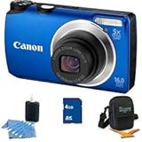 Canon Powershot A3300 16 MP Digital Camera with 5x Optical Zoom (Blue) Kit  ....
