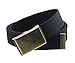 Canvas Web Belt Flip-Top Antique Brass Buckle/Tip Solid Color 50