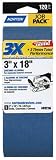 Norton 49256 3X  3" x 18" 120 Grit Sanding Belt - 5 Pack