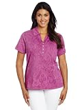 Caribbean Joe Womens Plus-Size Short Sleeve Polo
