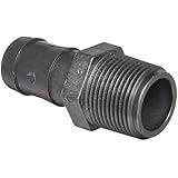 Banjo HB125 Polypropylene Hose Fitting, Adapter, 1-1/4" NPT Male x 1-1/4" Barbed