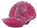 Colorful Recycled Art Glass Large Raspberry Red Scallop Bowl 11.5"D, 5"H