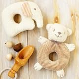 （ハマナカ） ベビー 赤ちゃん おもちゃ の 手作りキット がらがら くまとぞう ※オーガニックコットン 使用