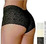 IMAGE OF Floral Lace Boyshorts, FadedIvory-M