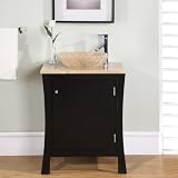 26 Bathroom Furniture Travertine Top Single Sink Vanity Cabinet 711T