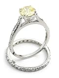 Yellow Cubic Zirconia Wedding Set