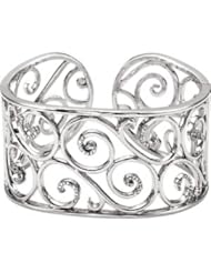 Sterling Silver 1/2 ct tw Diamond Cuff Bracelet