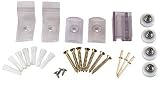 CRL Brite Gold Anodized Frameless Sliding Shower Door Hardware Package for 1/4 Glass