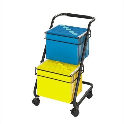 Safco Jazz? Two-Tier File Cart Black