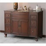 Rothernburg Double 55 Bathroom Vanity in Antique Cherry Vanity Top Finish: Travertine 41AHBCYI8eL. SL160 Rothernburg Double 55 Bathroom Vanity in Antique Cherry Vanity Top Finish: Travertine