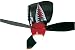Craftmade Ceiling Fans Warbirds Tiger Shark Model WB348TS in Black Red Silver. Indoor fan.