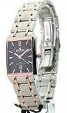 Womens Croton Steel Ultra Thin Two Tone Date Watch CN307247TTRG