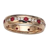 0.85 cttw Karina B(tm) Genuine Ruby Eternity Band Size 5 LIFETIME WARRANTY ~ Karina B