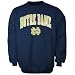 Notre Dame Fighting Irish Navy Blue Tackle Twill Crew Sweatshirt