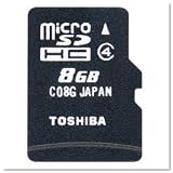 東芝 TOSHIBA microSDHC(マイクロSDHC)カード 8GB CLASS4 [海外パッケージ]
