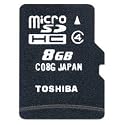 東芝 TOSHIBA microSDHC(マイクロSDHC)カード 8GB CLASS4 [海外パッケージ]