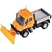 HO Die-Cast MB Truck w/Snow Plow, Orange/Silver
