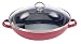 Kitchen & Housewares : Chantal Enamel-On-Steel 3-1/2 Quart Party Pan with Tempered Glass Dome Lid, Red